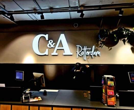 verlichte letters profiel 6 C&A binnen toepassing