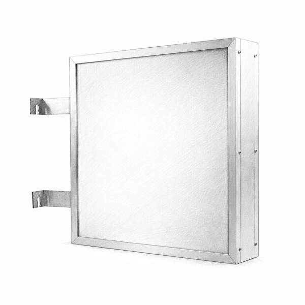 schets rechthoekige lichtbak