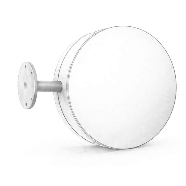 schets van een ronde lichtbak